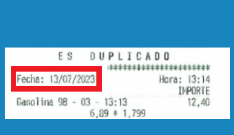 ¿Dónde puedo encontrar la fecha del ticket?