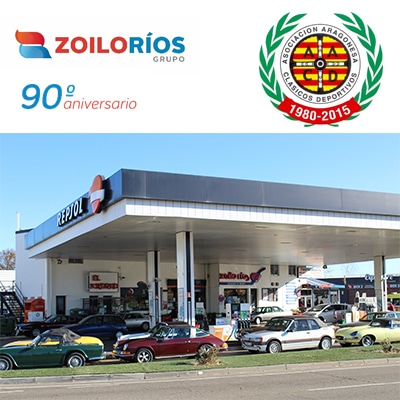 Más de 30 vehículos participan en la concentración organizada por el Grupo Zoilo Ríos y la Asociación Aragonesa de Clásicos Deportivos