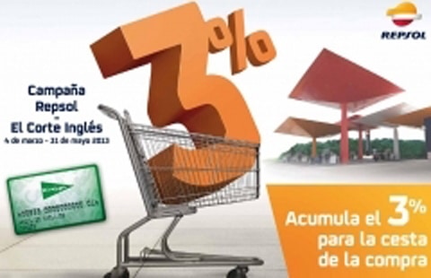 NUEVA CAMPAÑA: ACUMULA EL 3% PARA LA CESTA DE LA COMPRA EN EL CORTE INGLÉS